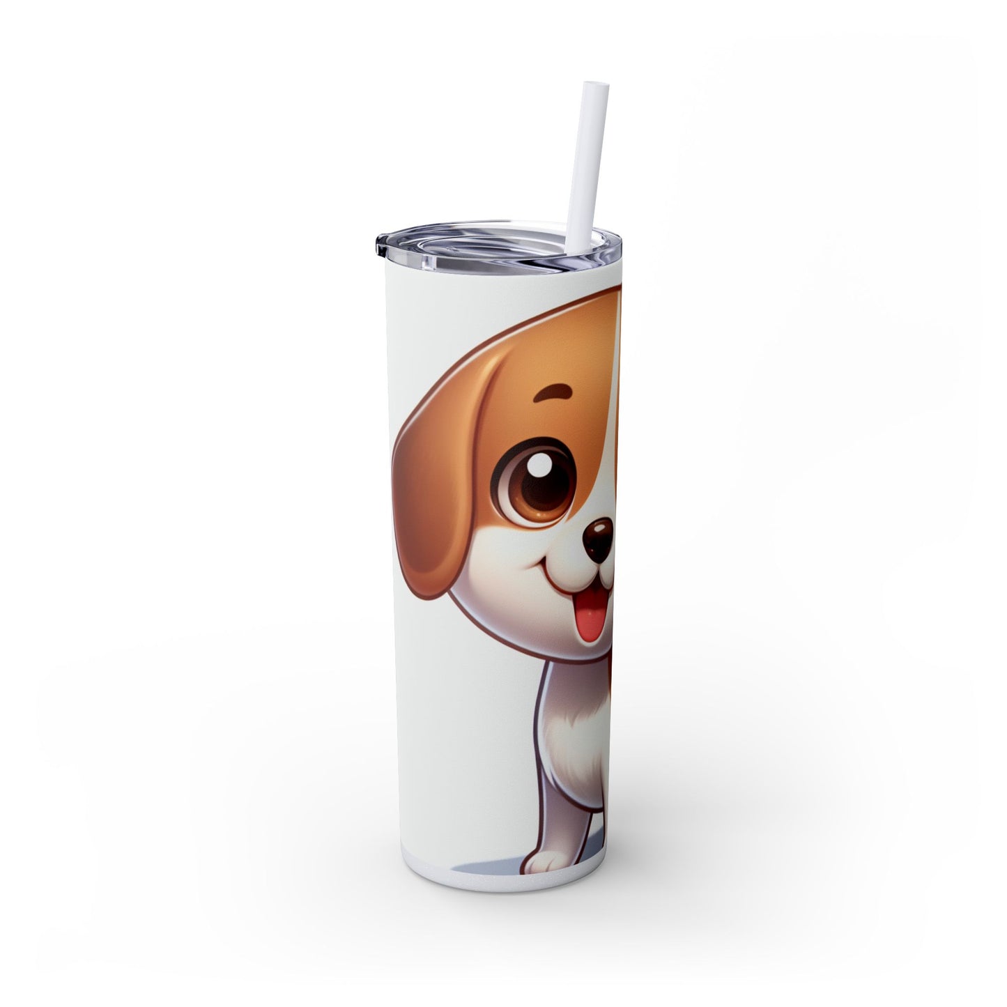 Beagle Skinny Tumbler with Straw, 20oz