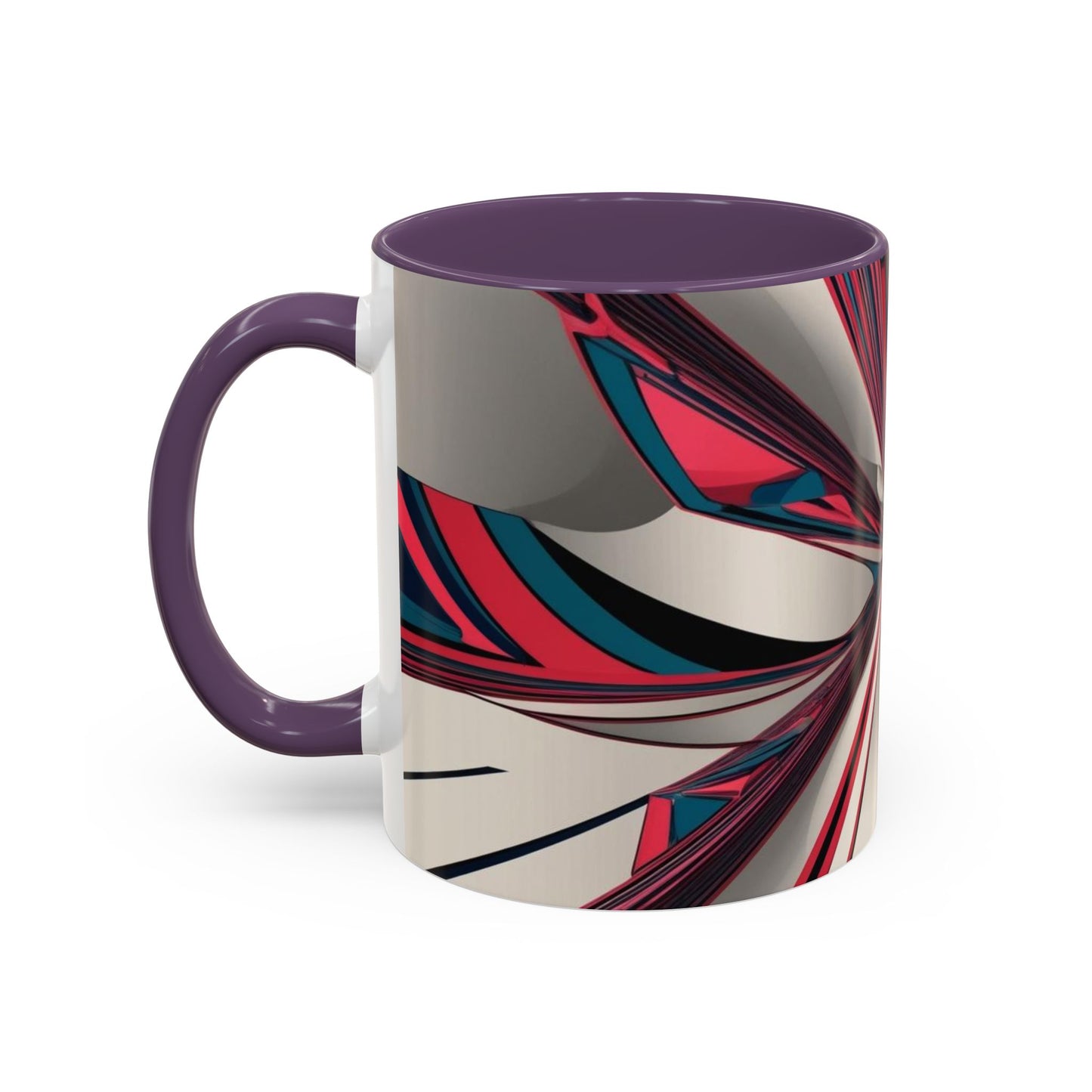 Optical Illusion Accent Mug – Ceramic Coffee Cup