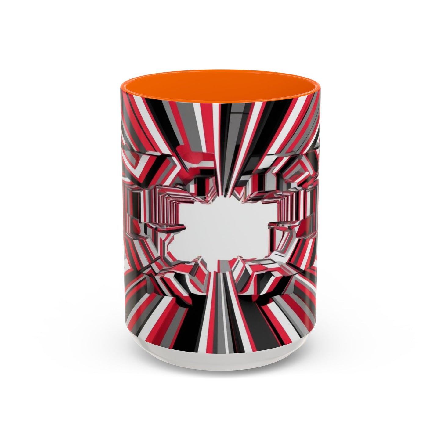 Optical Illusion Accent Mug – Ceramic Coffee Cup