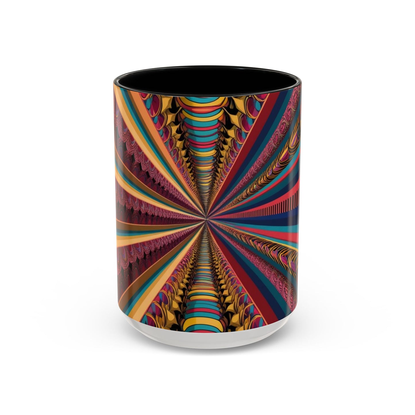 Optical Illusion Accent Mug – Ceramic Coffee Cup