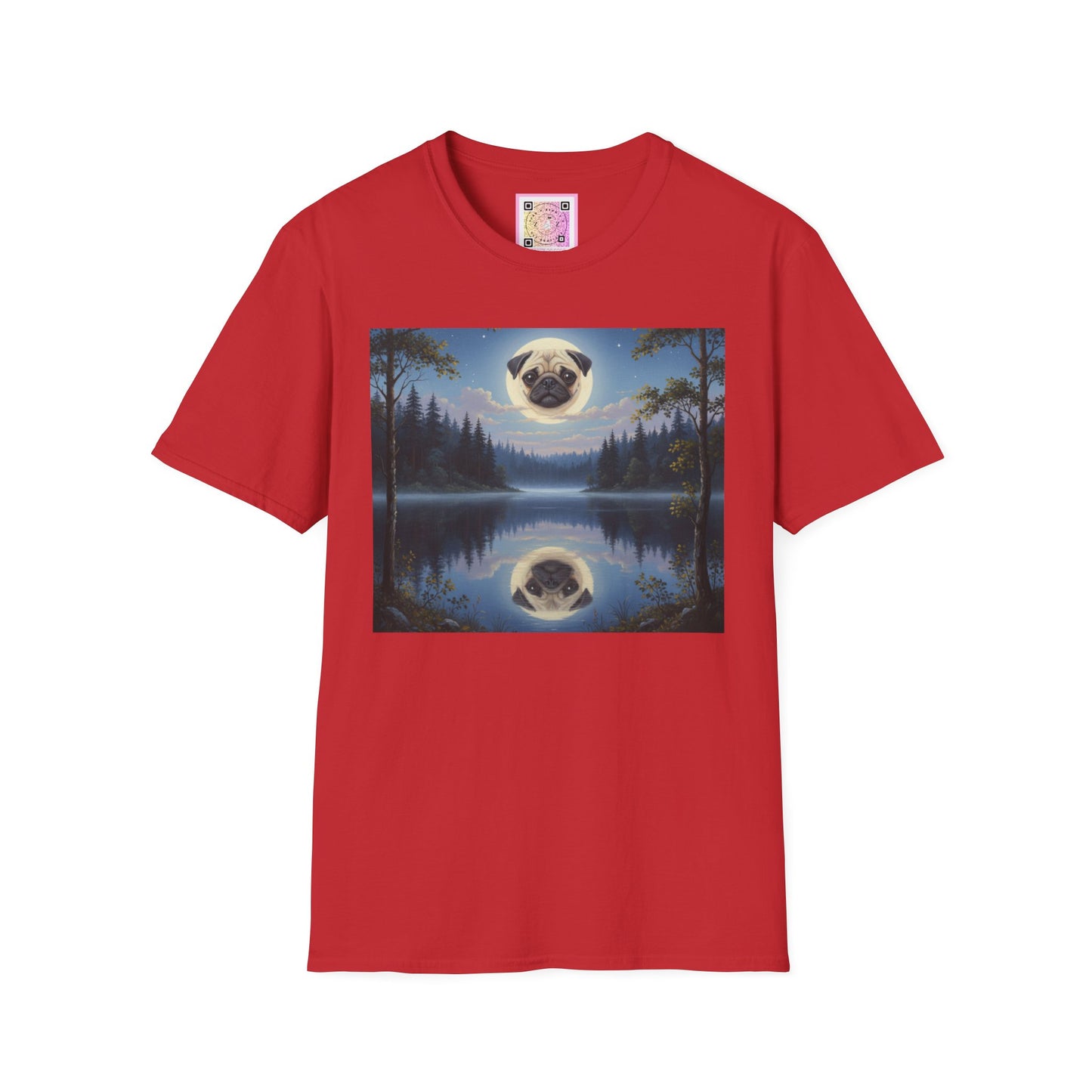 Canine Canvas Collection: Pug Moon Tee Shirt