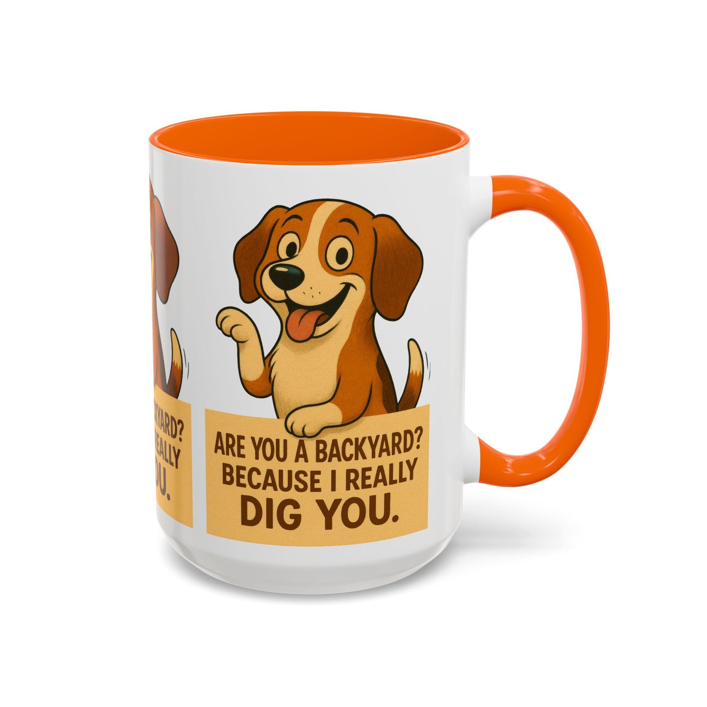 Backyard Dig Accent Coffee Mug - Perfect Gift for Dog Lovers