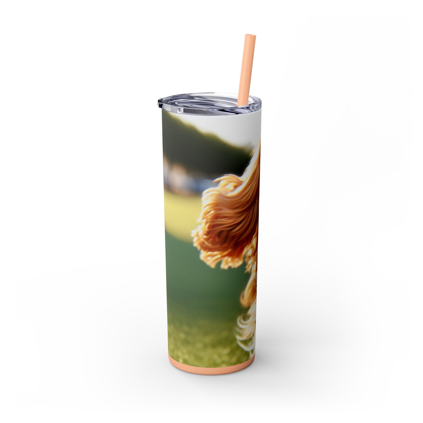 Vaso con pajita para Cavalier King Charles Spaniel, 20 oz