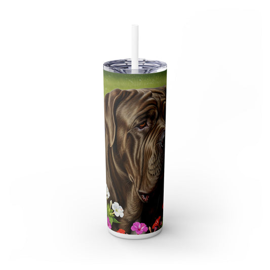 Neapolitan Mastiff Tumbler with Straw, 20oz