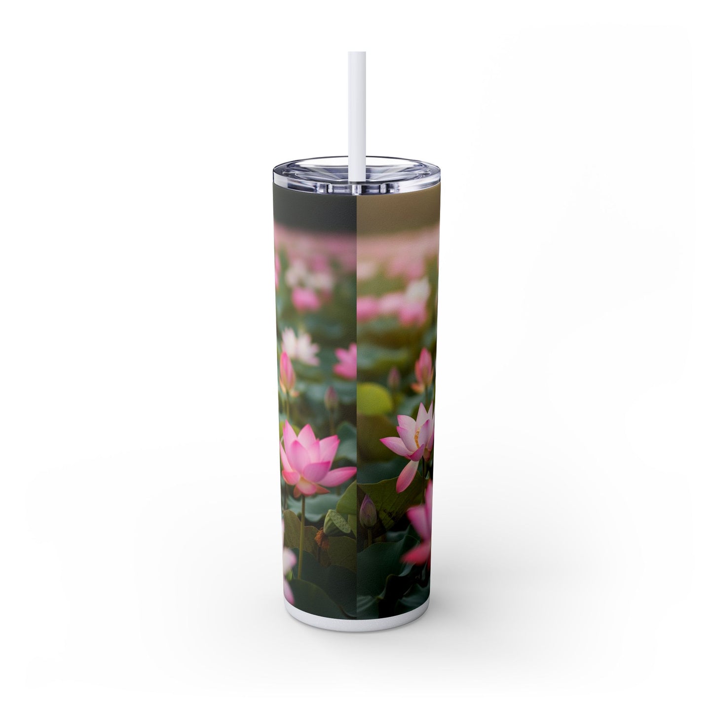 Skinny Tumbler with Straw – 20 oz Stainless Steel Cup