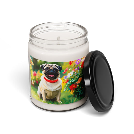 Pug- Scented Soy Candle, 9oz