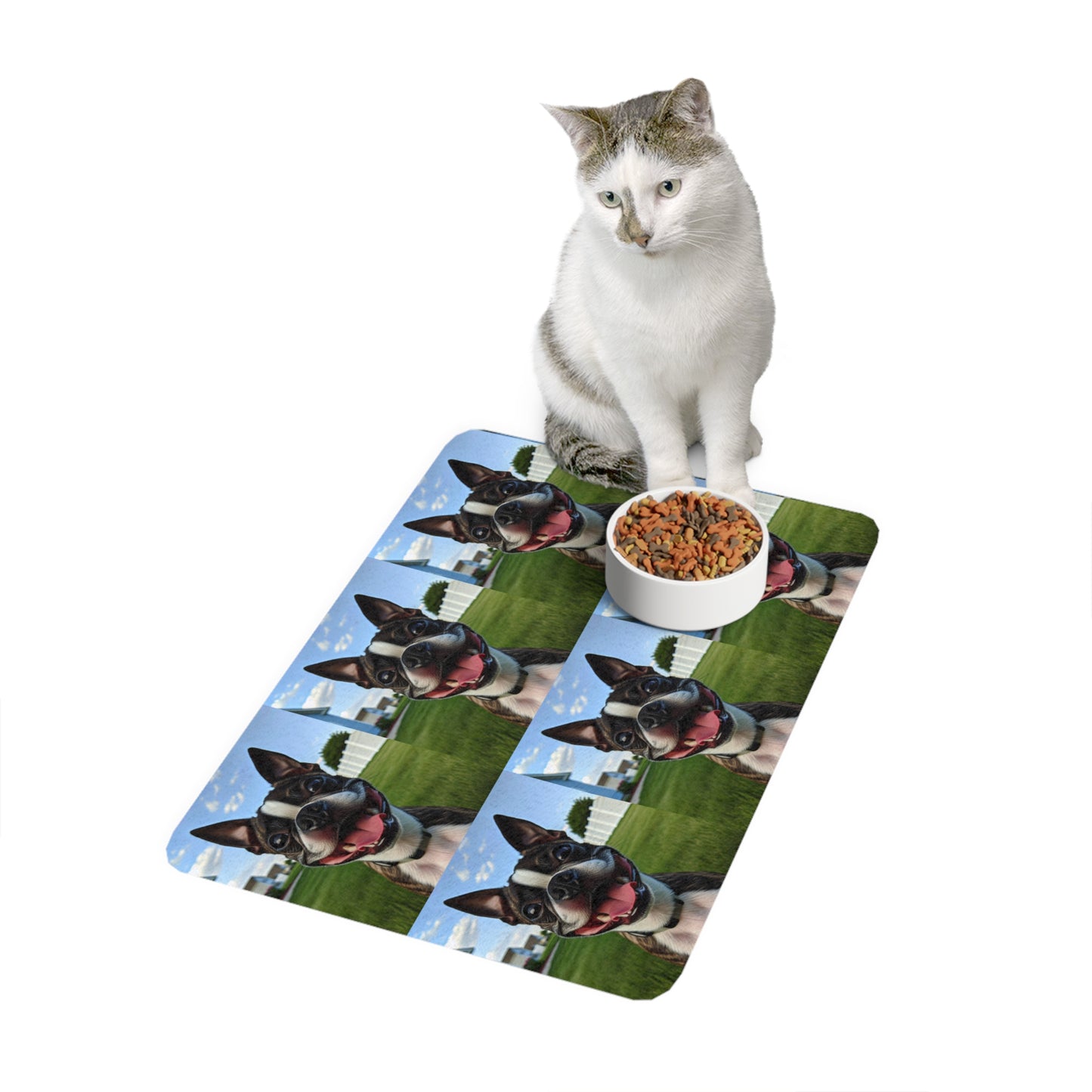 Pet Food Mat (12x18) - Boston Terrier