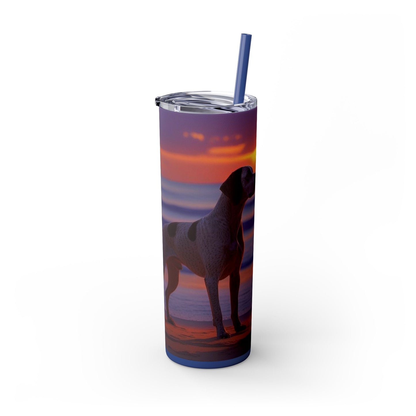 German Shorthaired Pointer Love Skinny Tumbler with Straw, 20oz