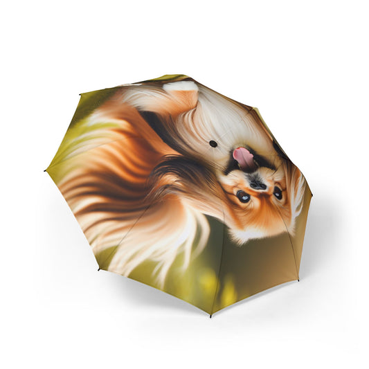 Tibetan Spaniel Semi-Automatic Foldable Umbrella