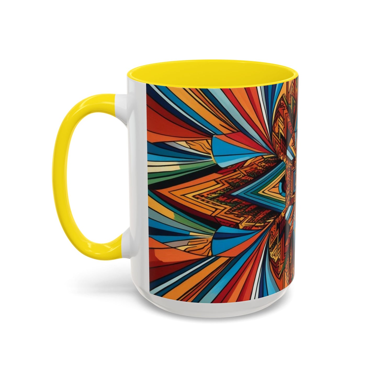 Optical Illusion Accent Mug – Ceramic Coffee Cup