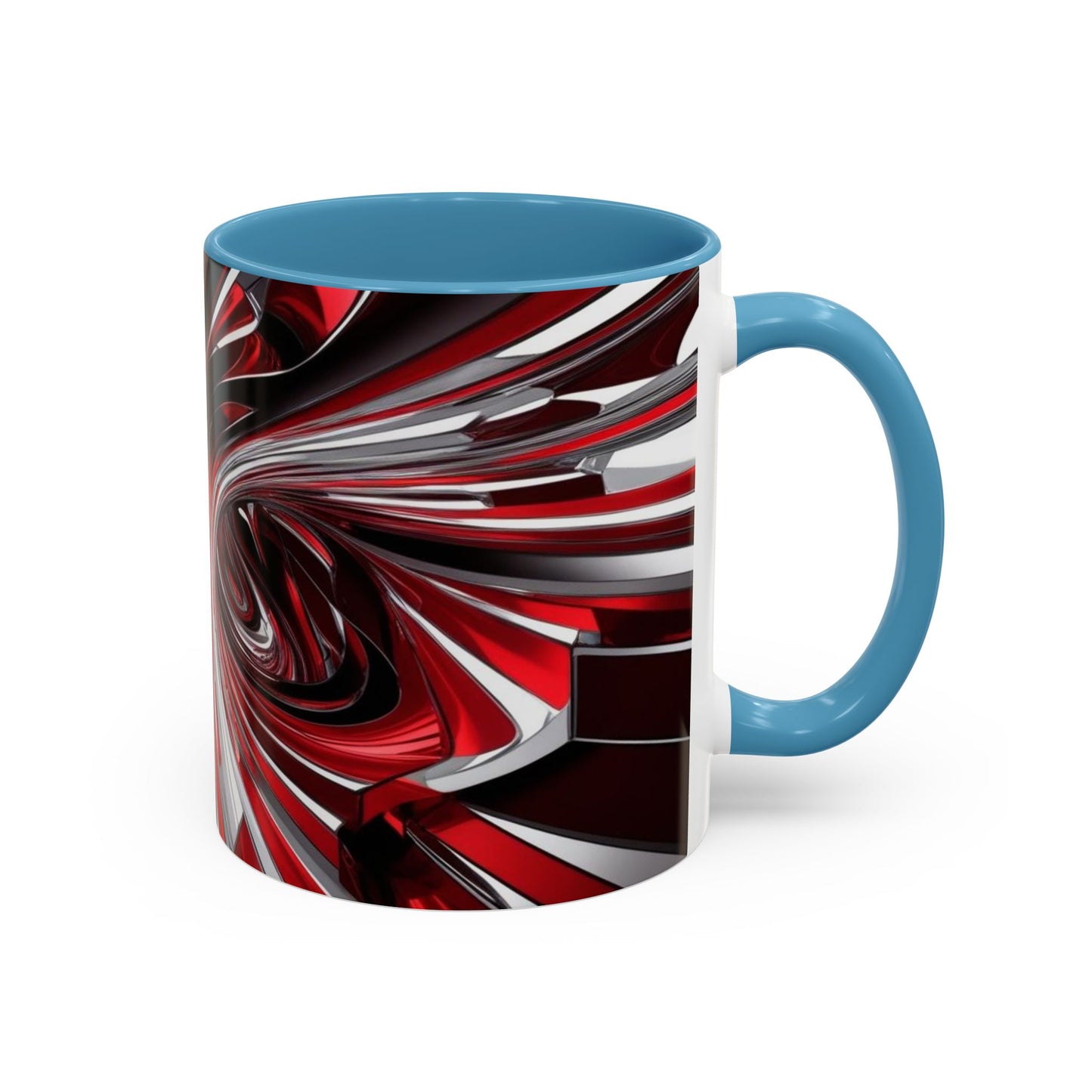 Optical Illusion Accent Mug – Ceramic Coffee Cup