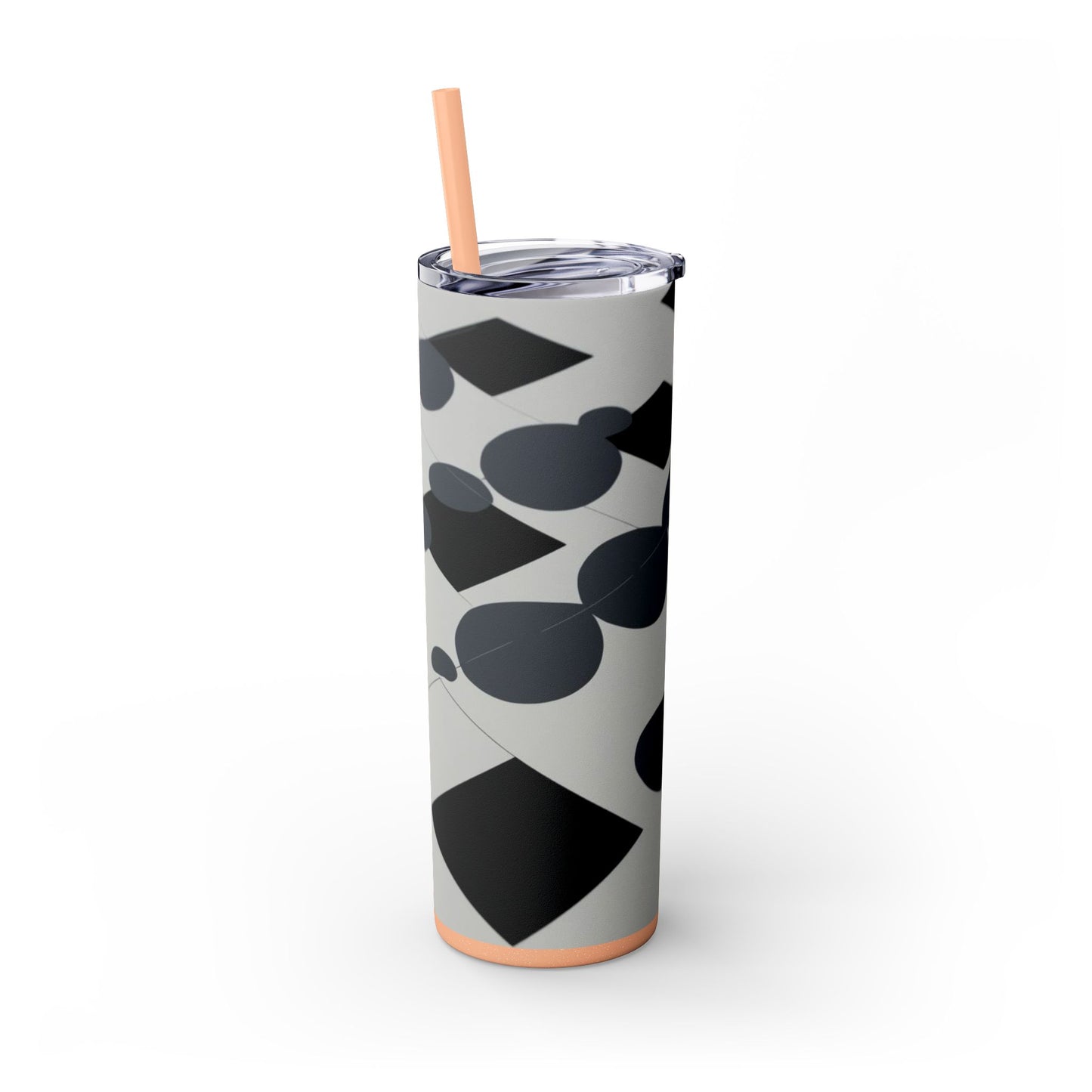 Optical Illusion Skinny Tumbler with Straw, 20oz