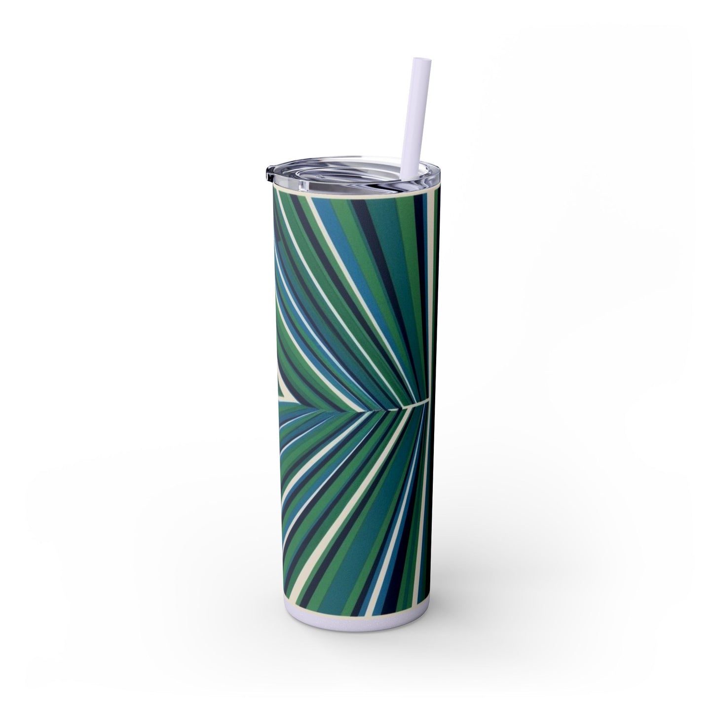 Optical Illusion Skinny Tumbler with Straw, 20oz