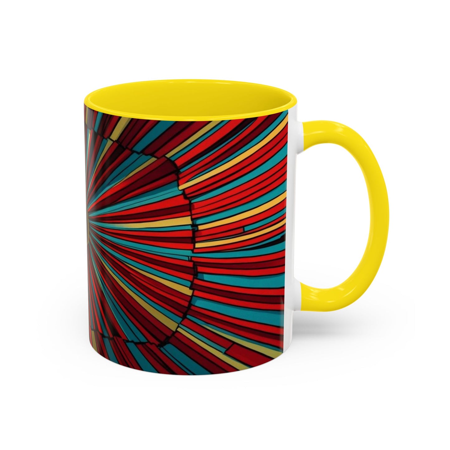 Optical Illusion Accent Mug – Ceramic Coffee Cup