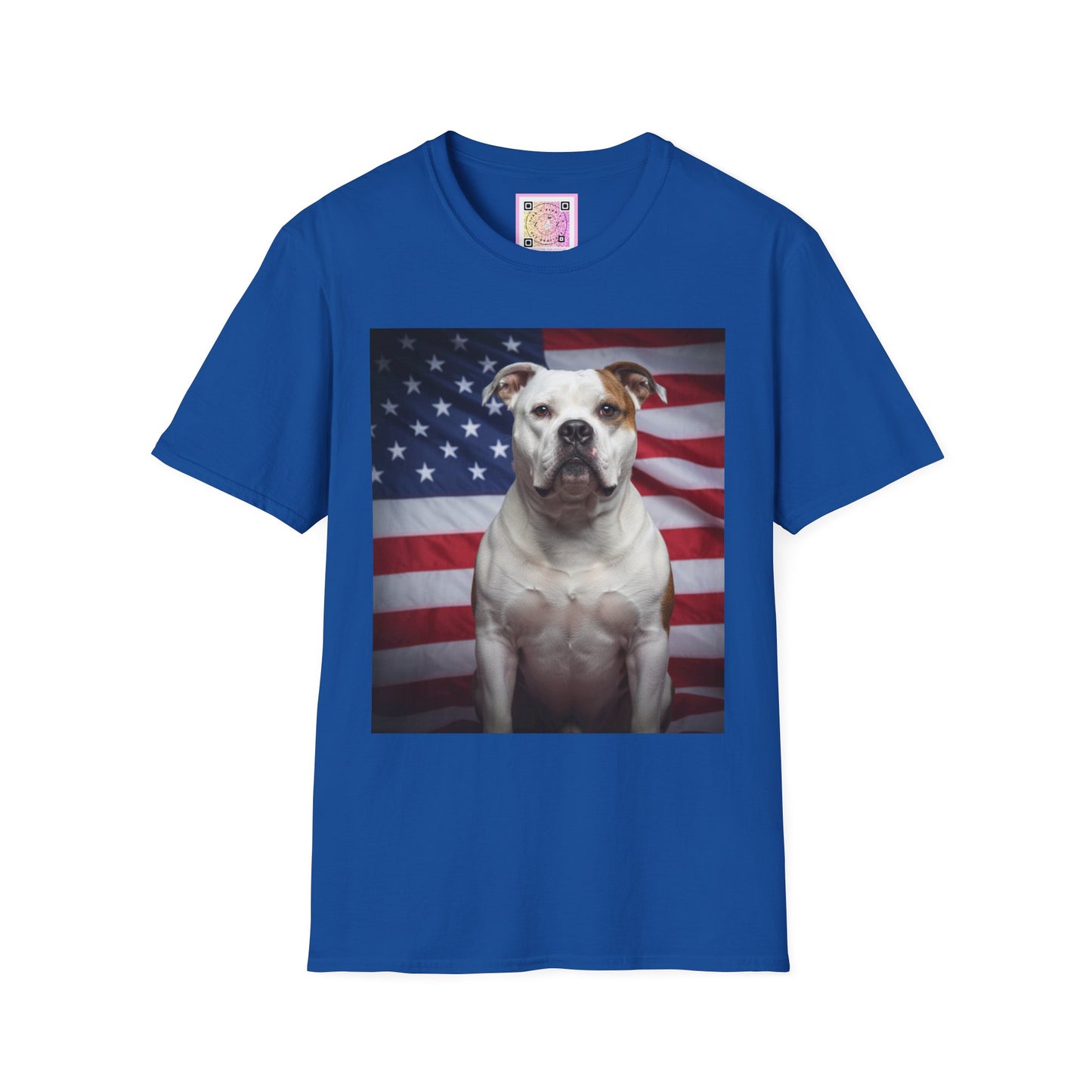 Patriotic T-Shirt — American Flag Dog Tee