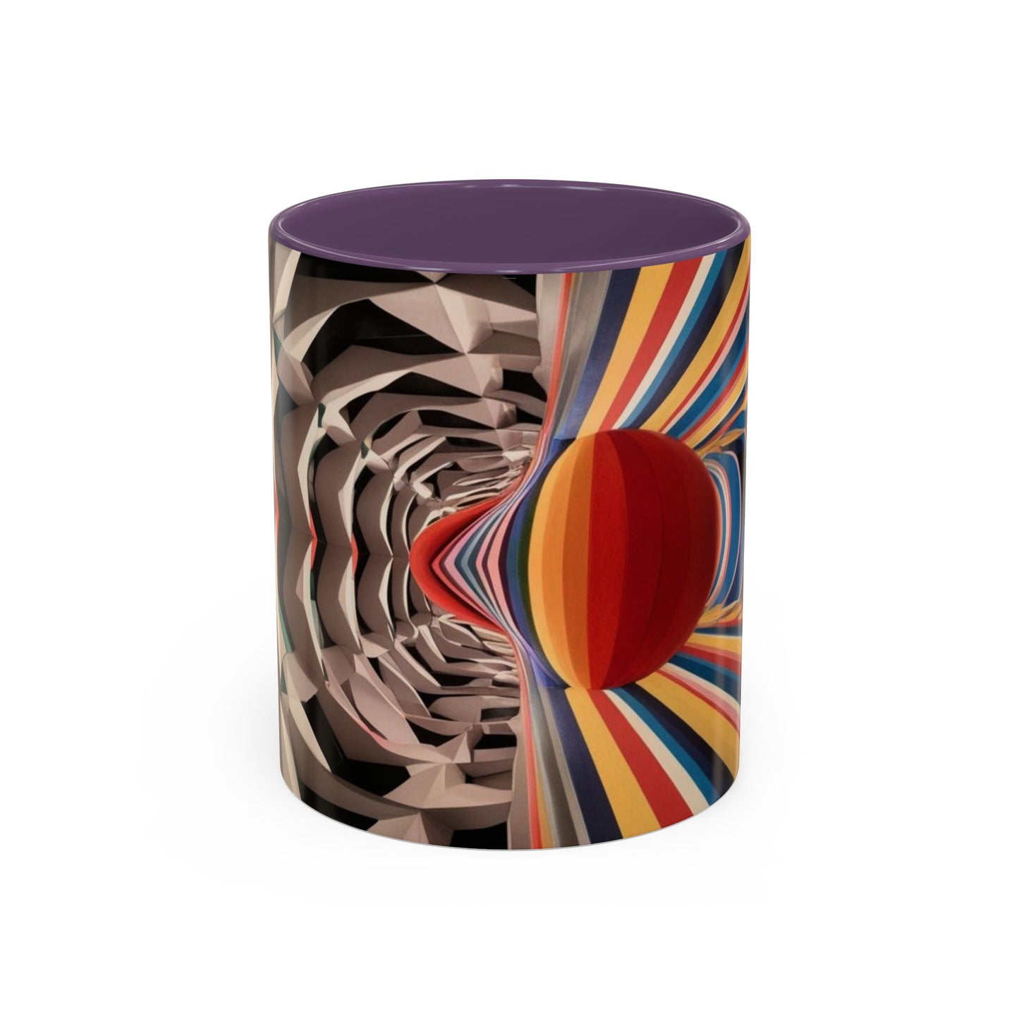 Optical Illusion Accent Mug – Ceramic Coffee Cup