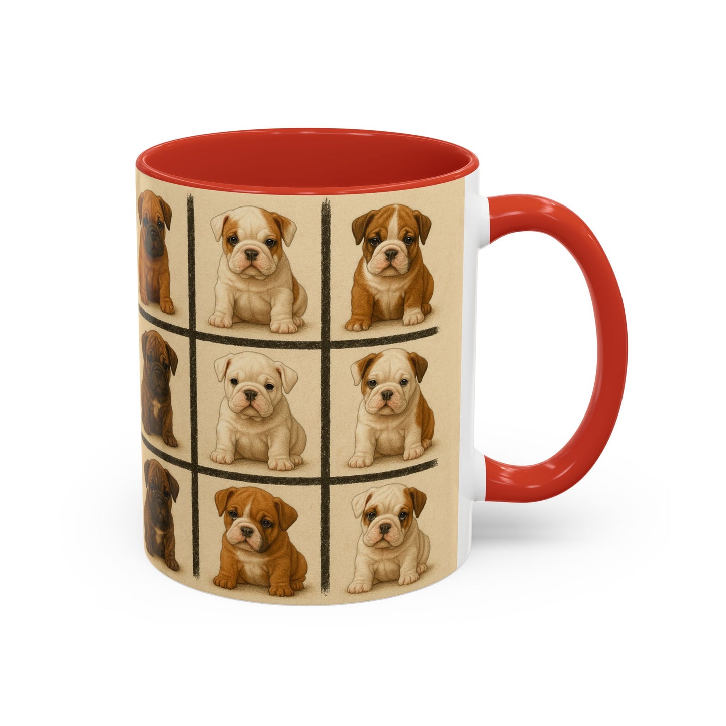 Bulldog puppies Accent Coffee Mug - Perfect Gift for Dog Lovers