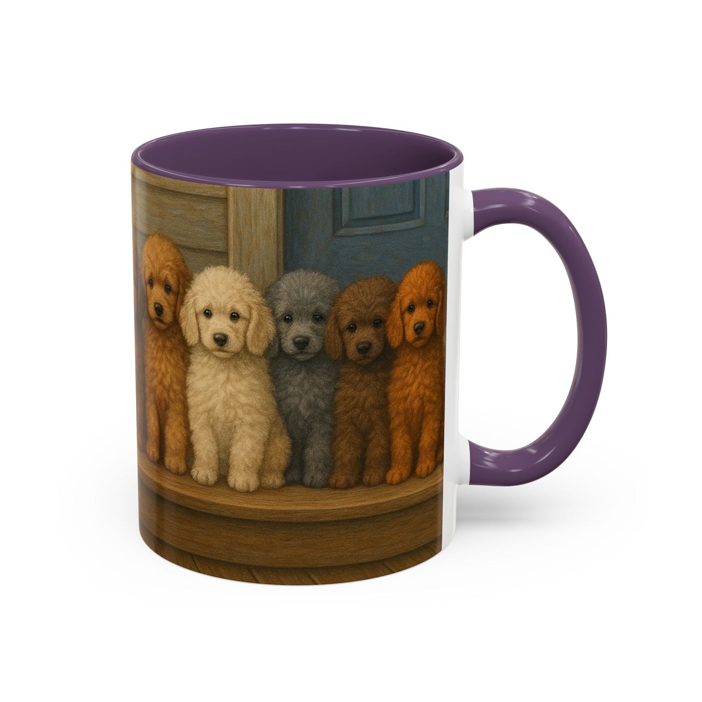 Mug à café décoratif avec motif chiots caniches - Cadeau idéal pour les amoureux des chiens