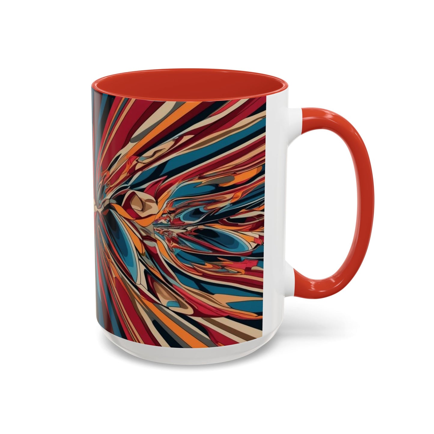 Optical Illusion Accent Mug – Ceramic Coffee Cup