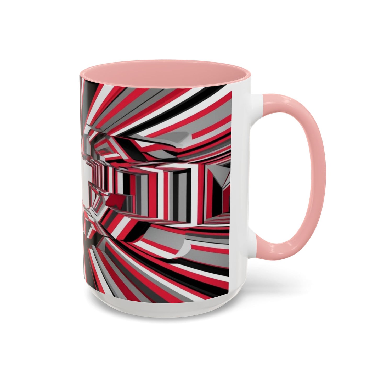 Optical Illusion Accent Mug – Ceramic Coffee Cup