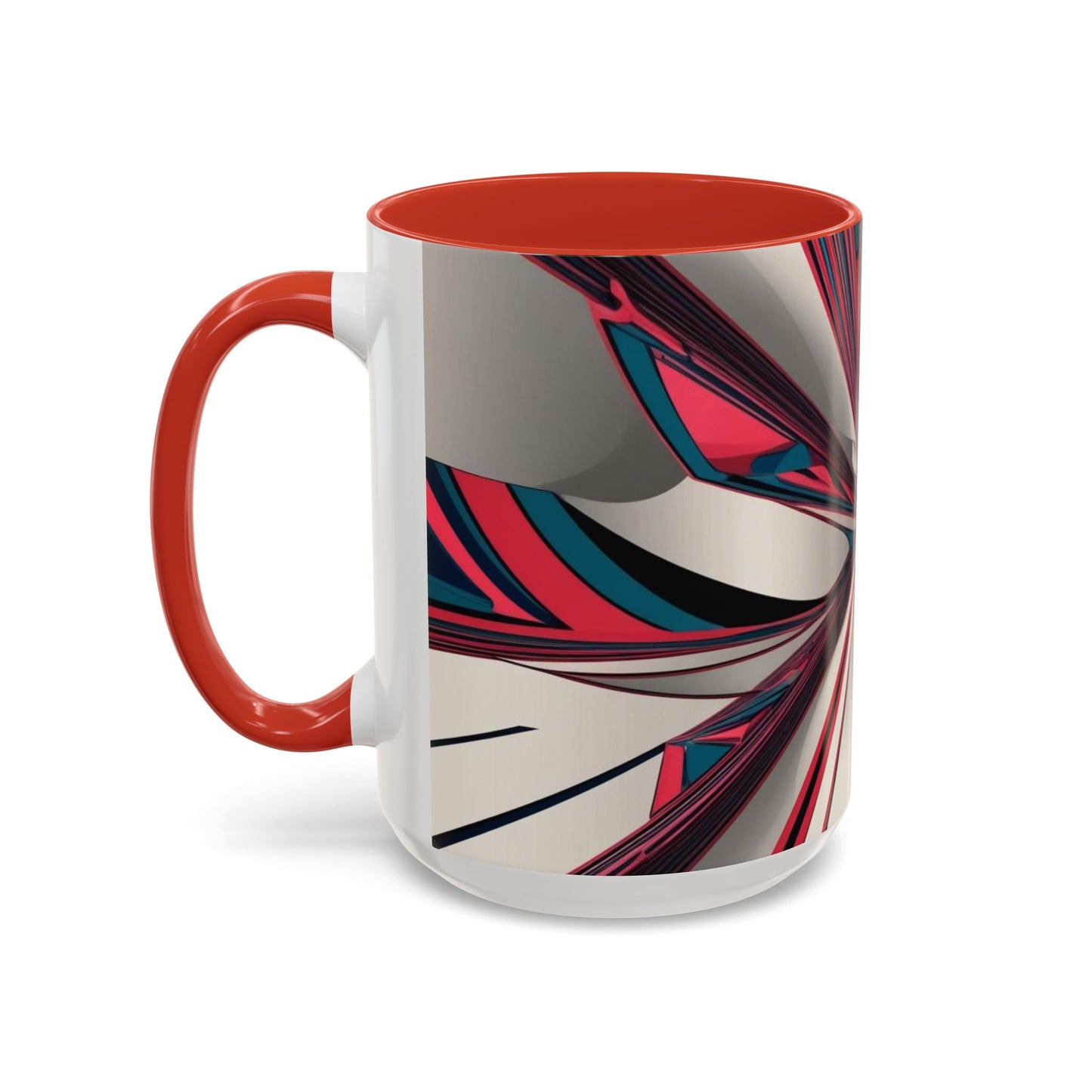Optical Illusion Accent Mug – Ceramic Coffee Cup