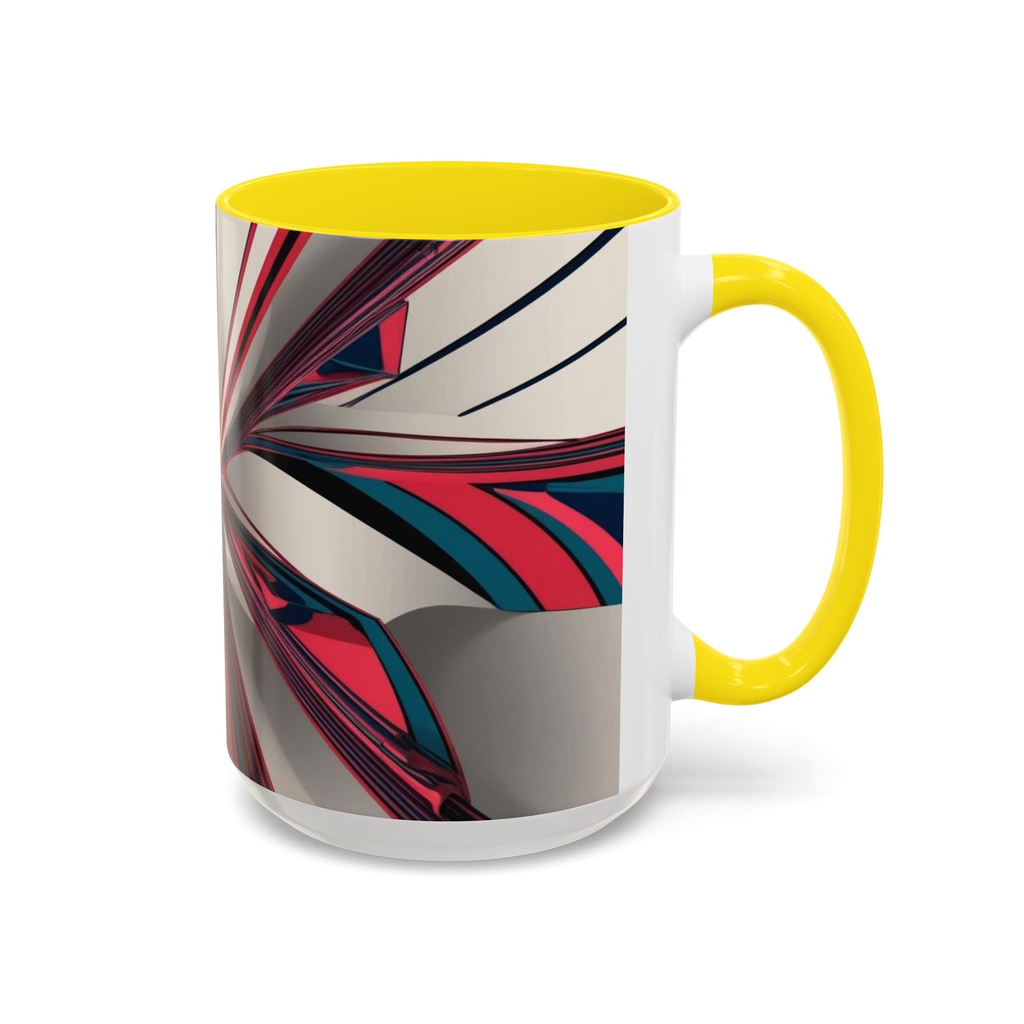 Optical Illusion Accent Mug – Ceramic Coffee Cup