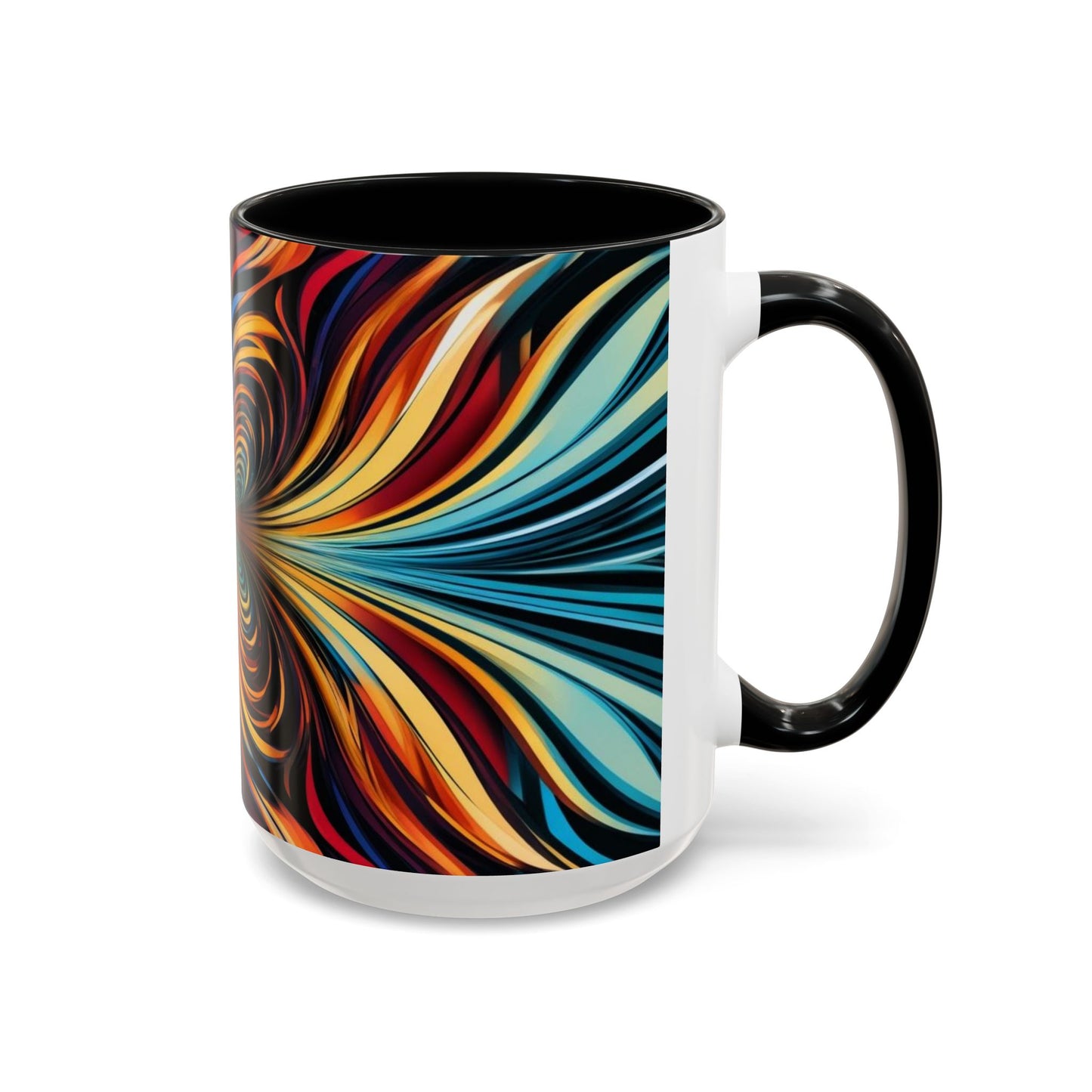 Optical Illusion Accent Mug – Ceramic Coffee Cup