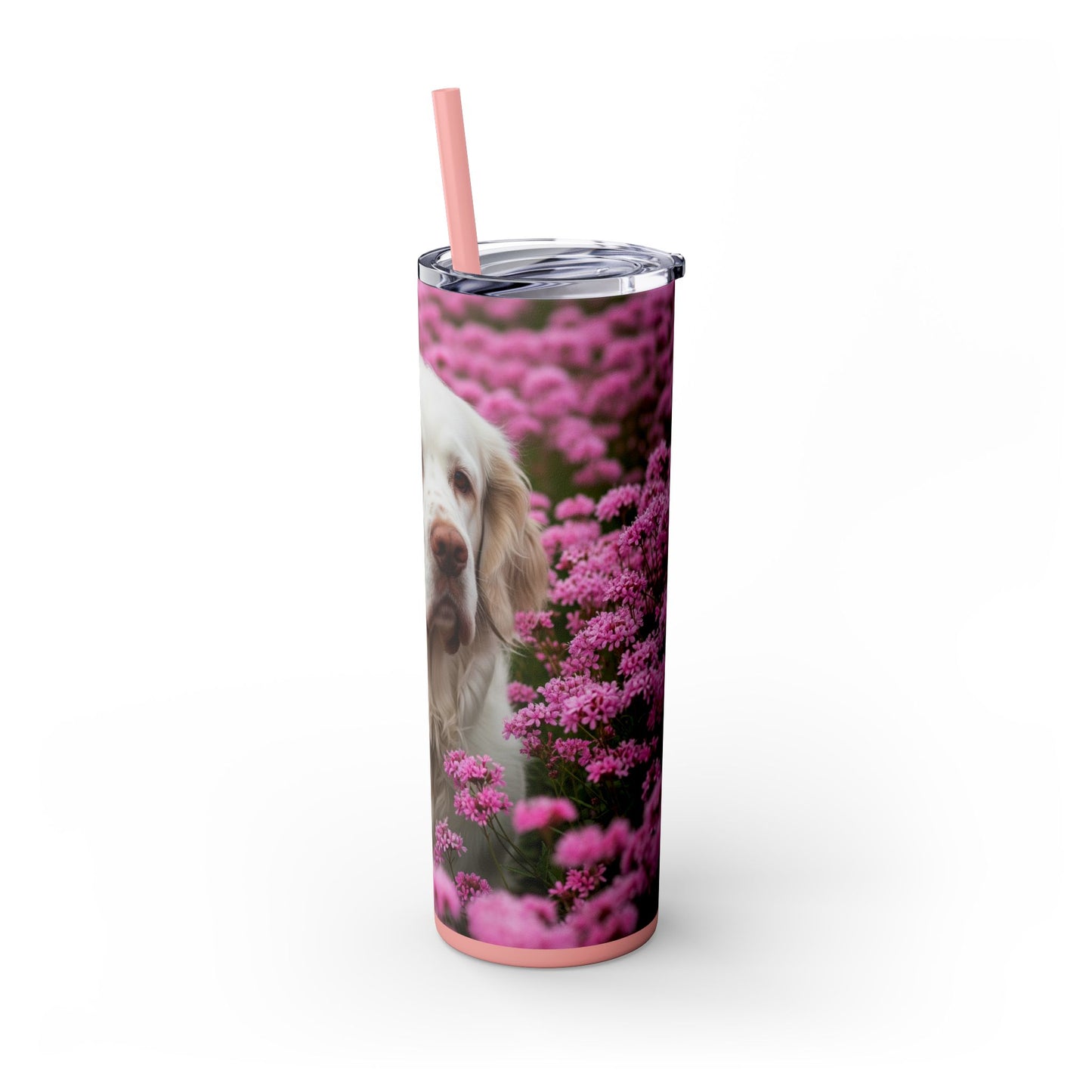 Gobelet isotherme Clumber Spaniel avec paille, 590 ml
