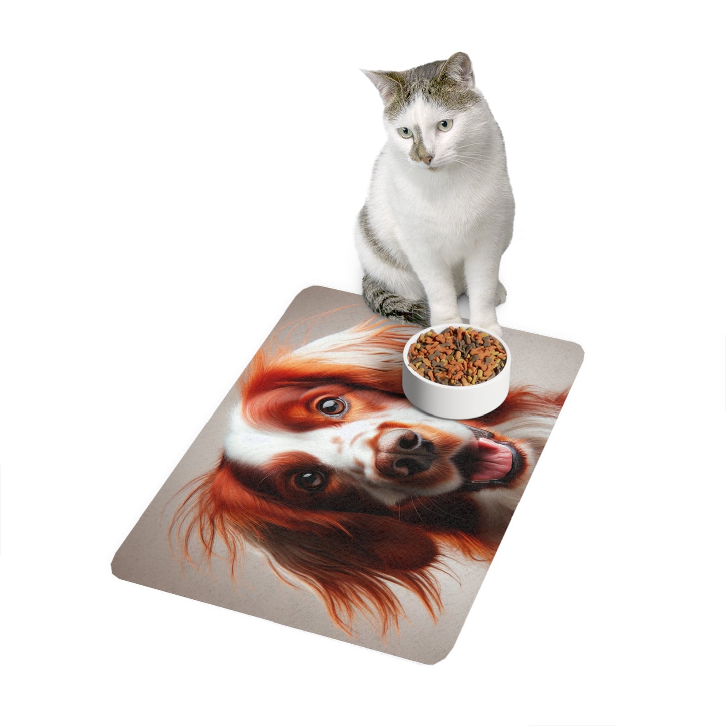 Pet Food Mat (12x18) - Irish Red and White Setter