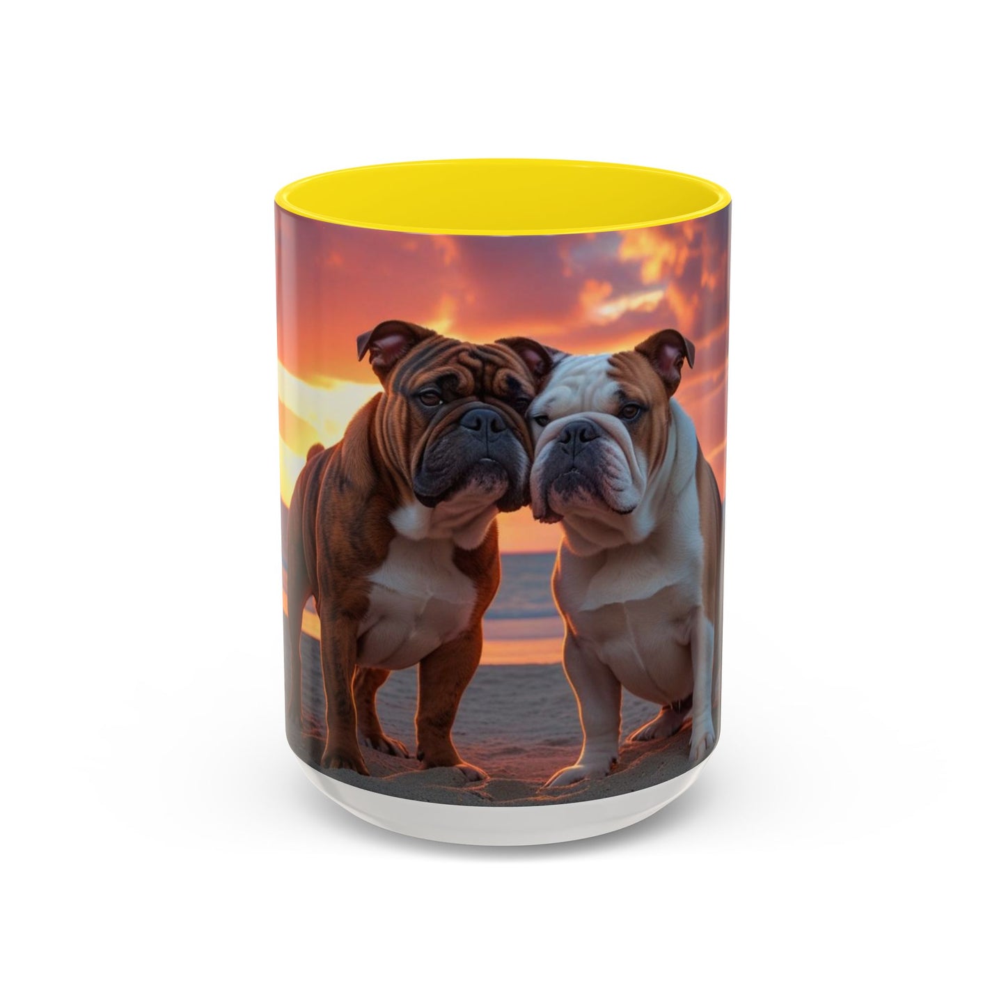 Bulldog Love Accent Coffee Mug - Perfect Gift for Dog Lovers