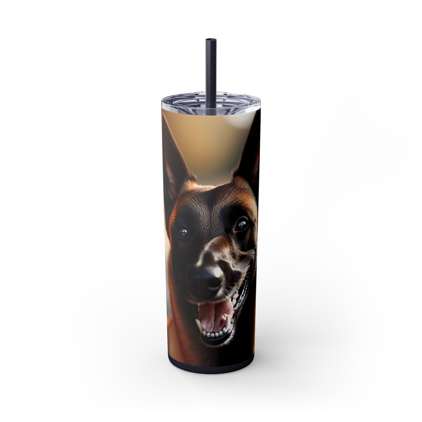 Belgian Shepherd Dog Malinois Tumbler with Straw, 20oz