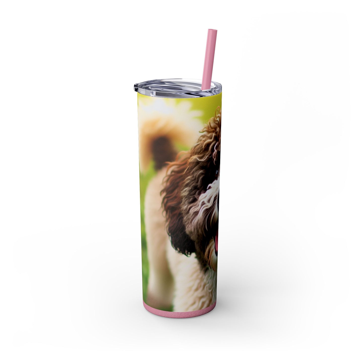 Spanish Water Dog Skinny Tumbler with Straw, 20oz