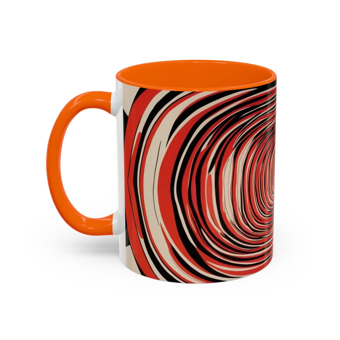 Optical Illusion Accent Mug – Ceramic Coffee Cup