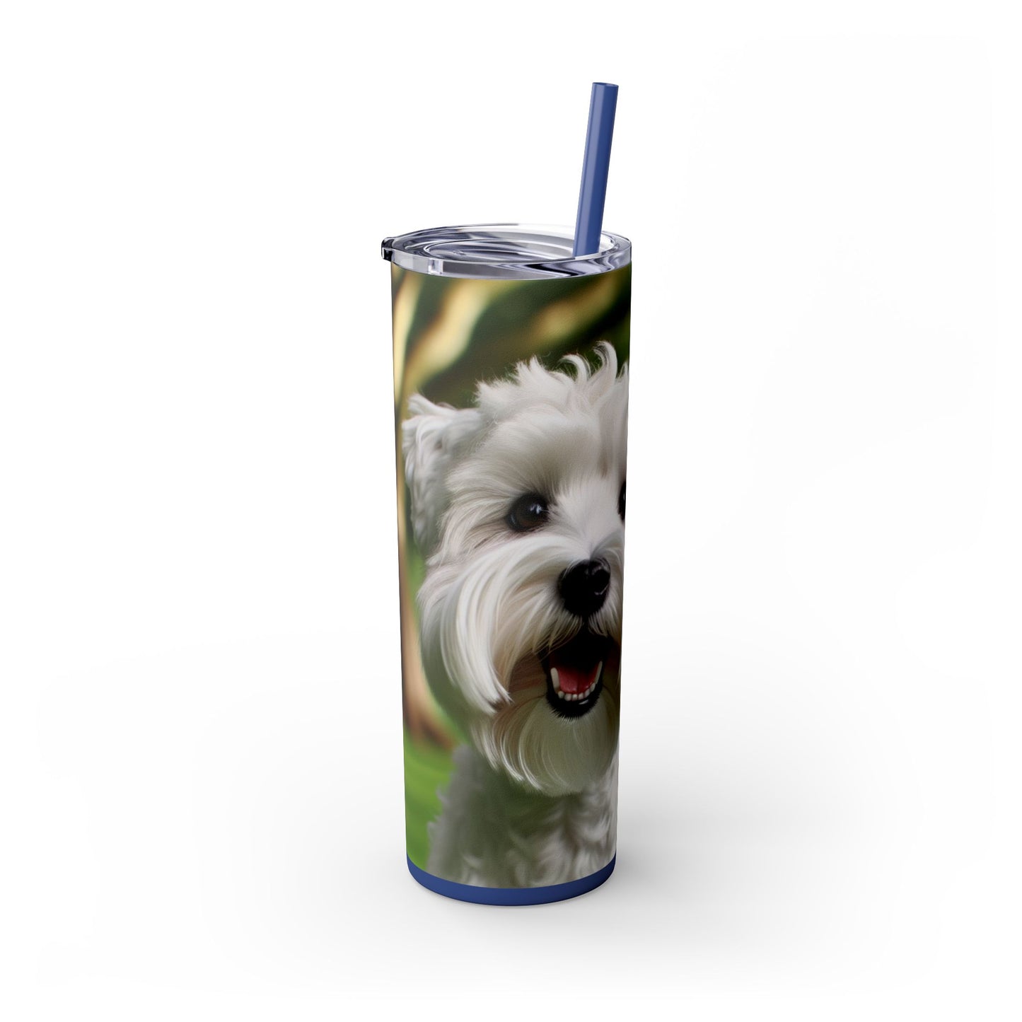 Sealyham Terrier Skinny Tumbler with Straw, 20oz