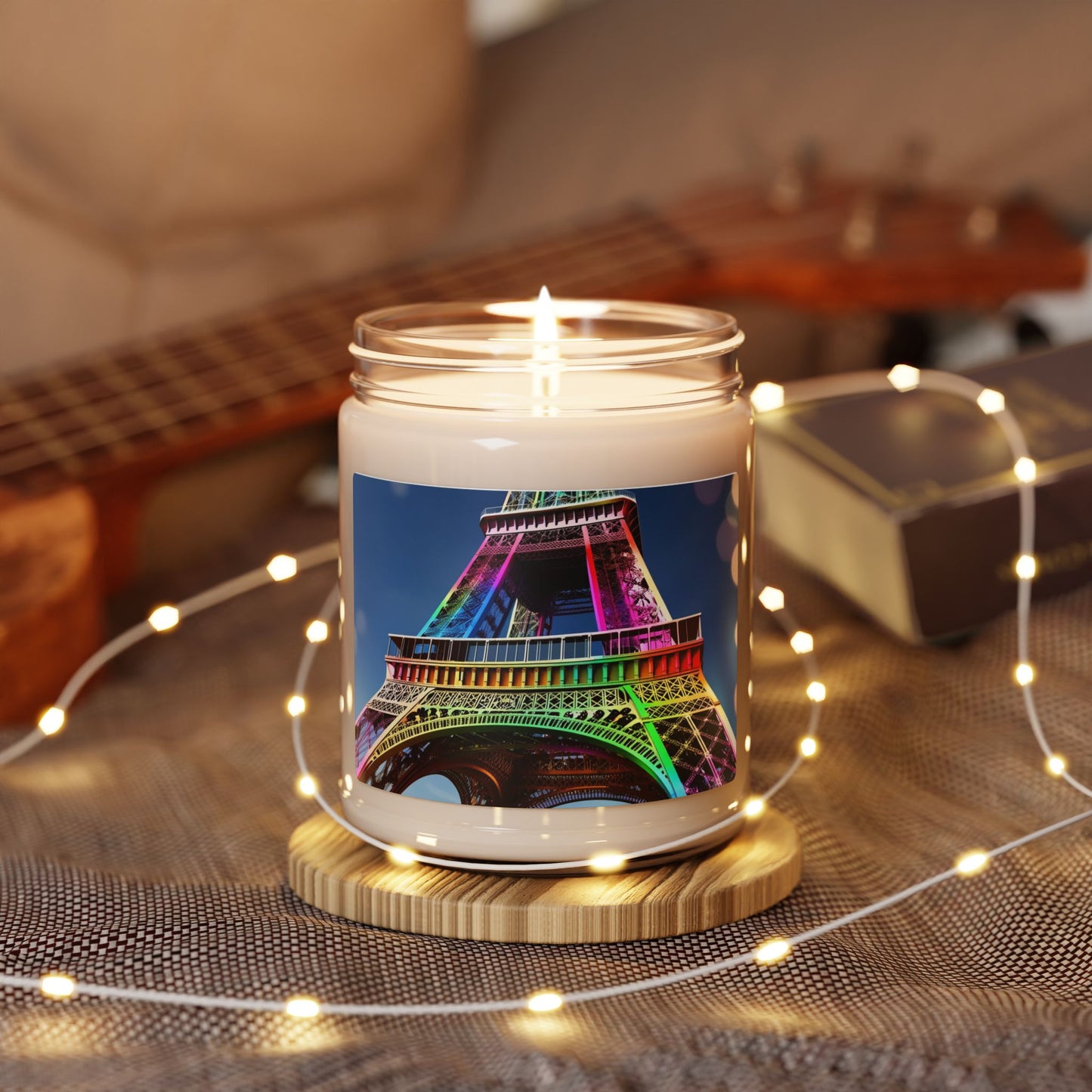 Rainbow Eiffel Tower La Tour Eiffel- Scented Soy Candle, 9oz