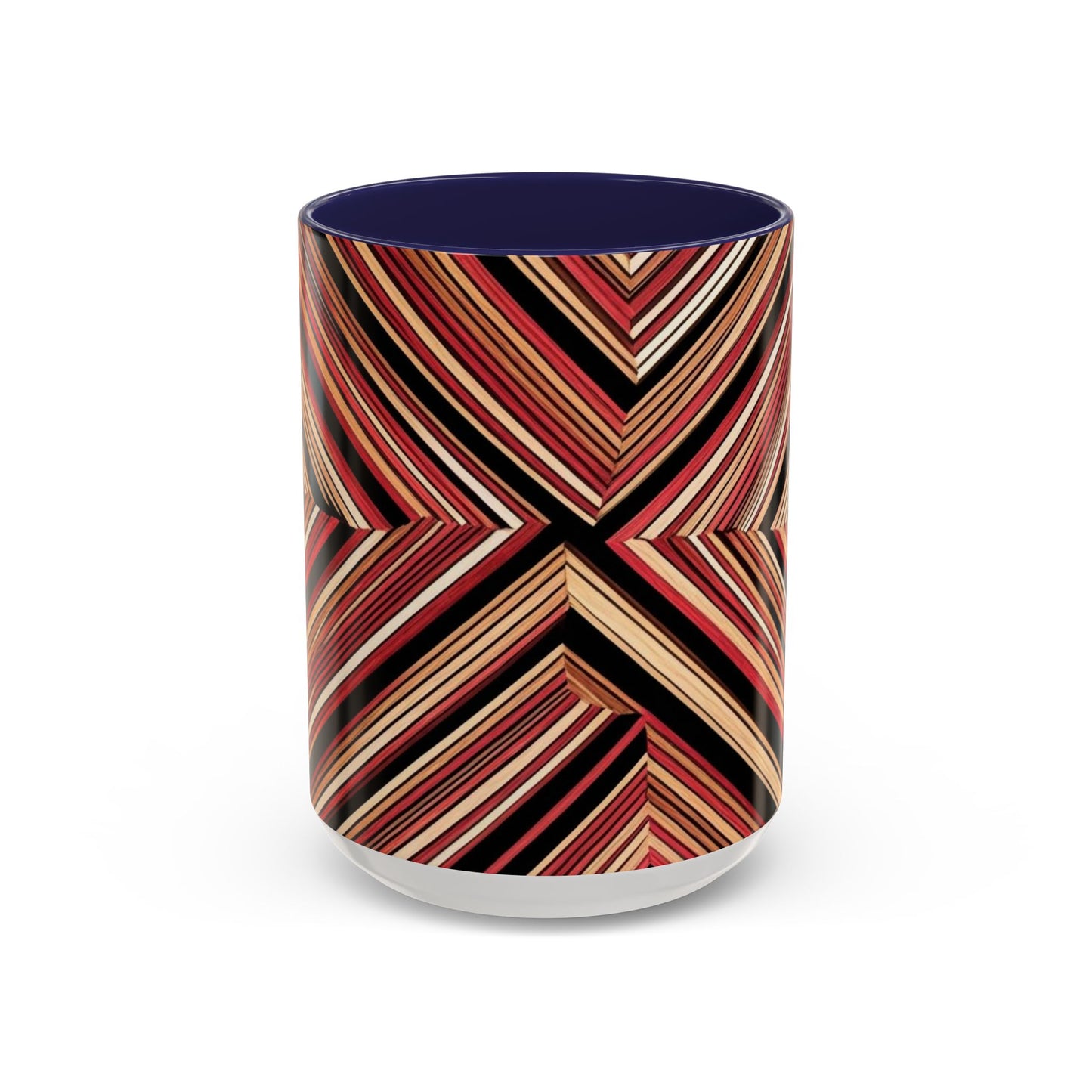 Optical Illusion Accent Mug – Ceramic Coffee Cup
