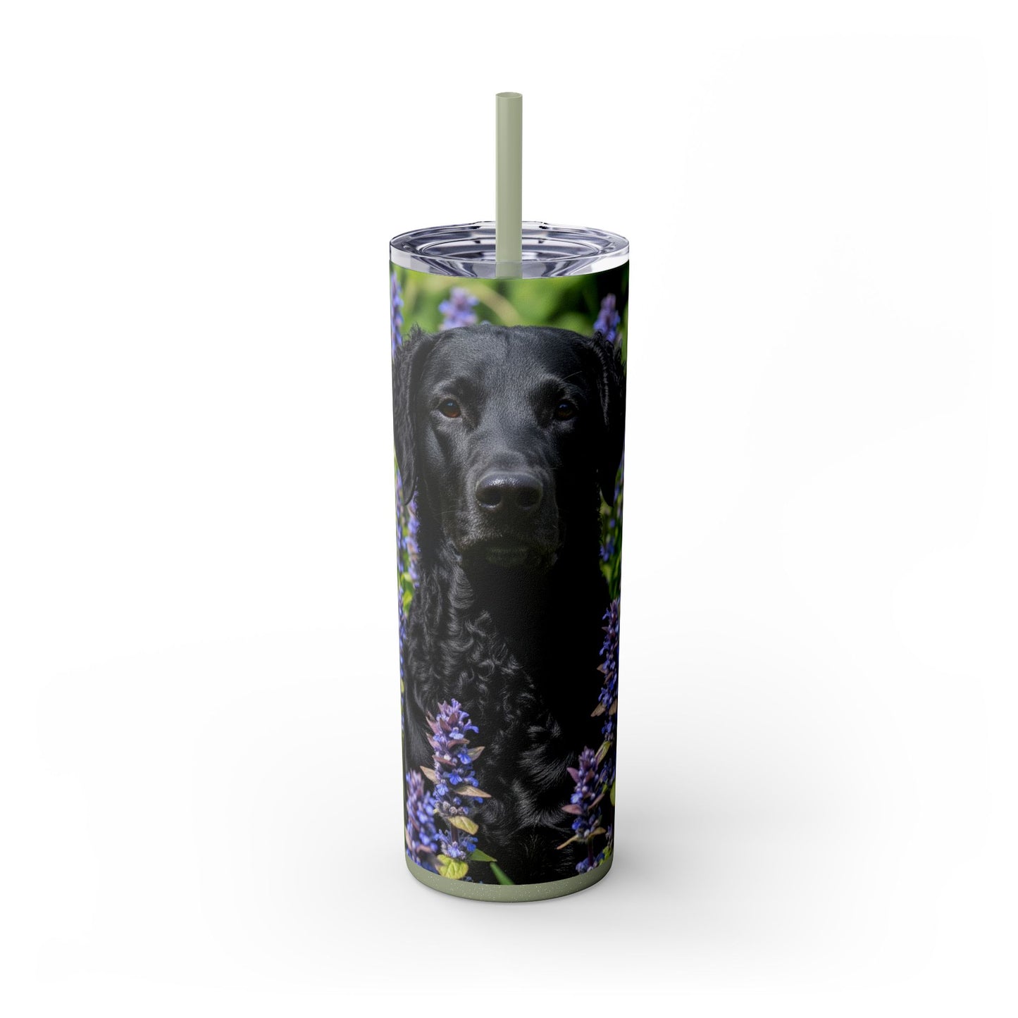 Gobelet isotherme à paille en forme de retriever à poil frisé, 590 ml