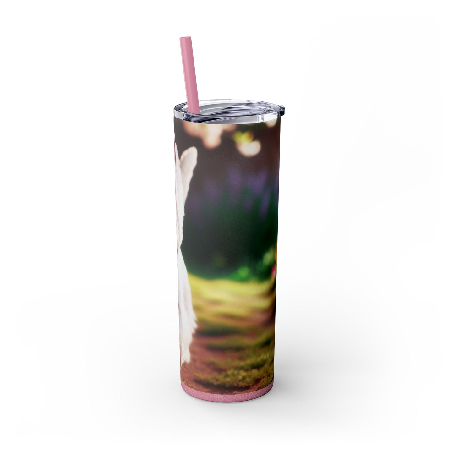 West Highland White Terrier Skinny Tumbler with Straw, 20oz