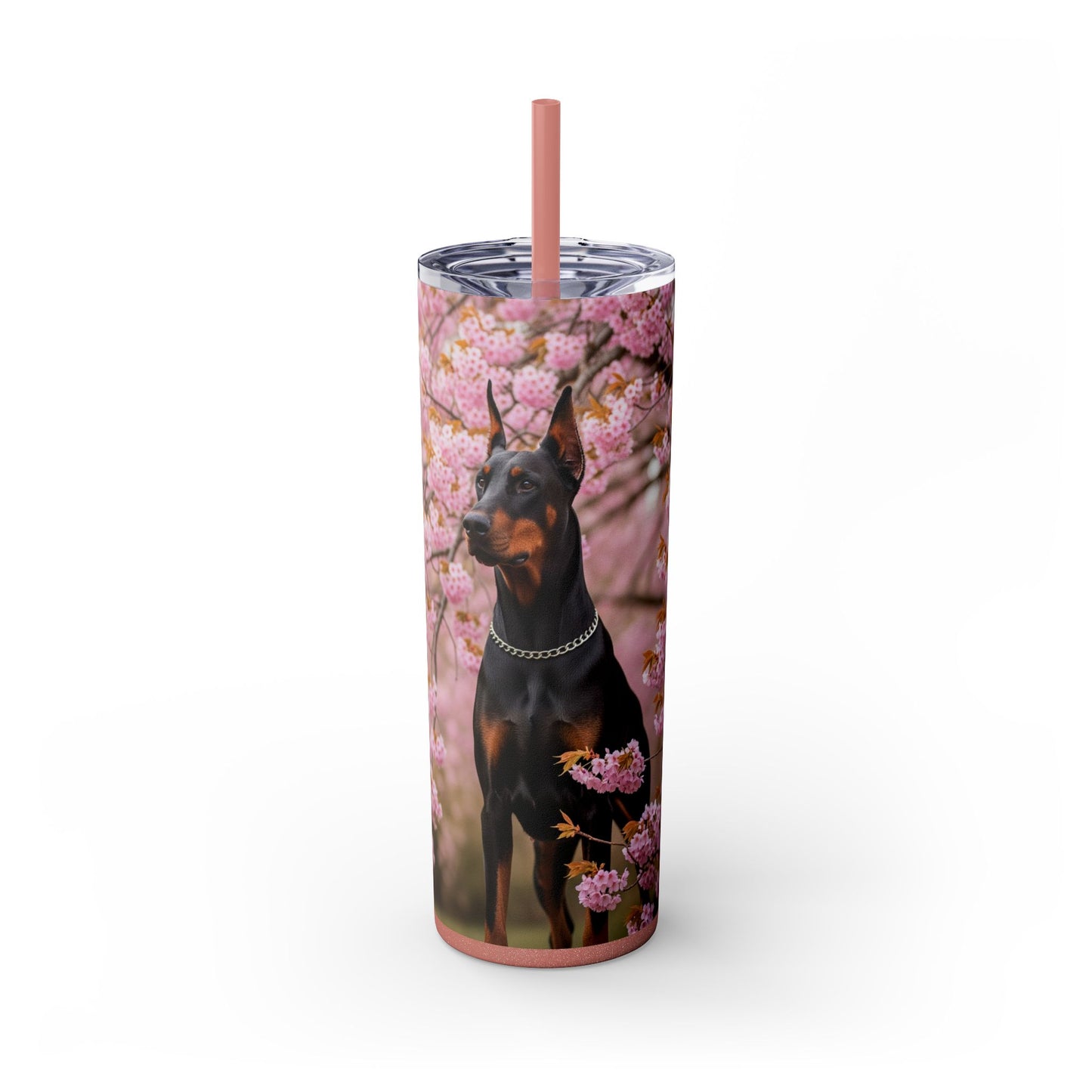 Gobelet isotherme Doberman avec paille, 590 ml