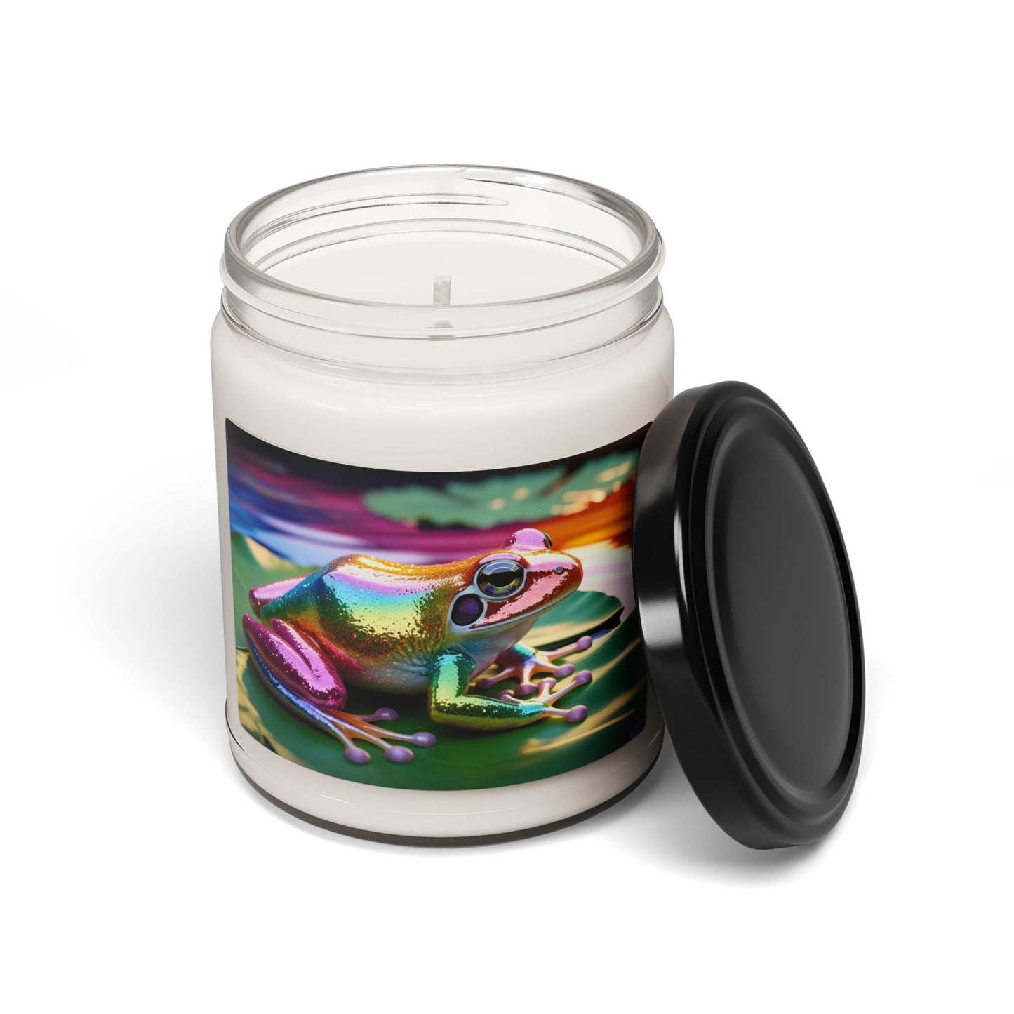 Rainbow Glittery Frog- Scented Soy Candle, 9oz