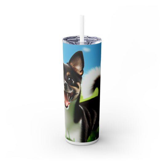 Japanese Terrier Tumbler with Straw, 20oz