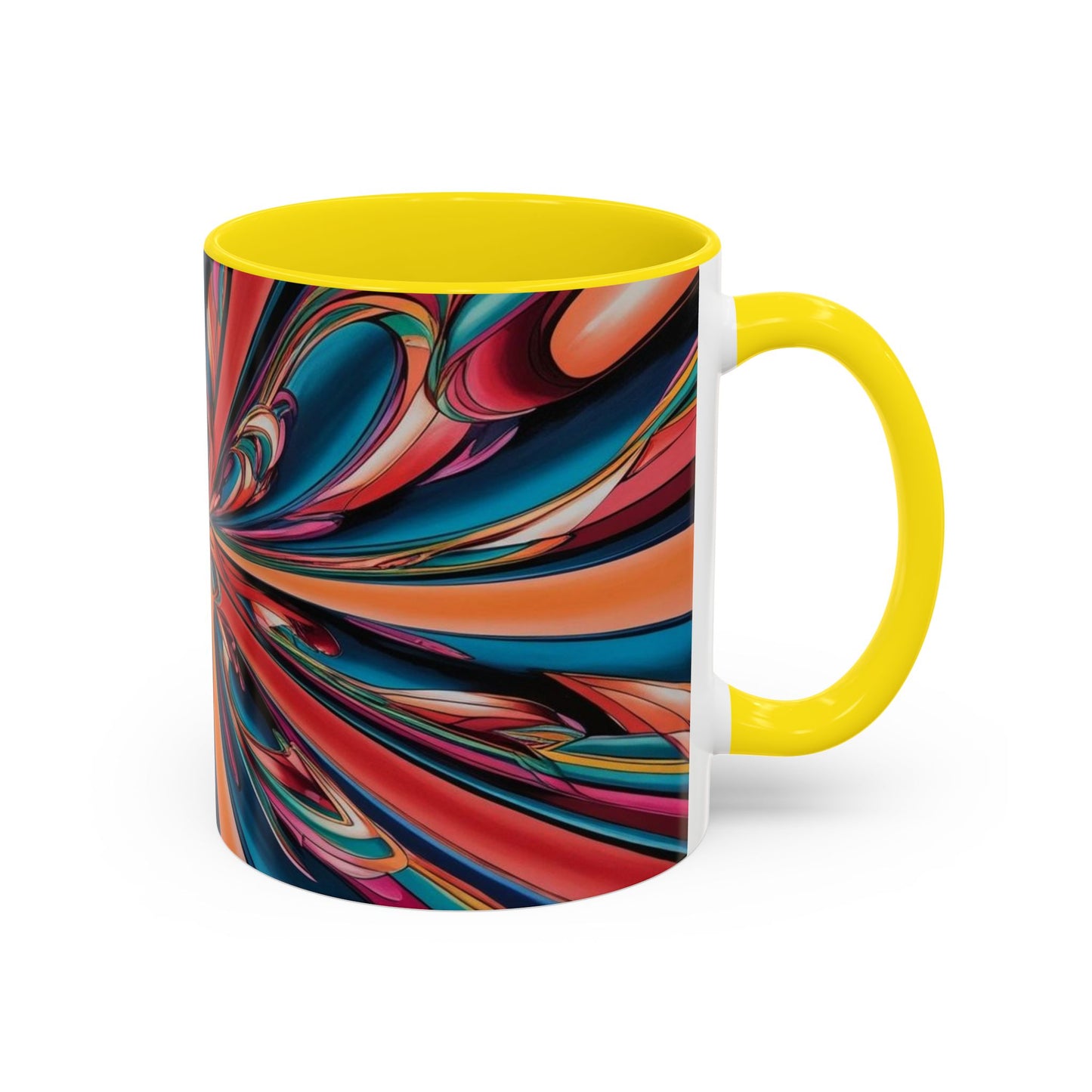 Optical Illusion Accent Mug – Ceramic Coffee Cup