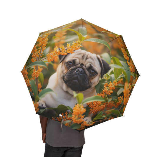 Pug Semi-Automatic Foldable Umbrella