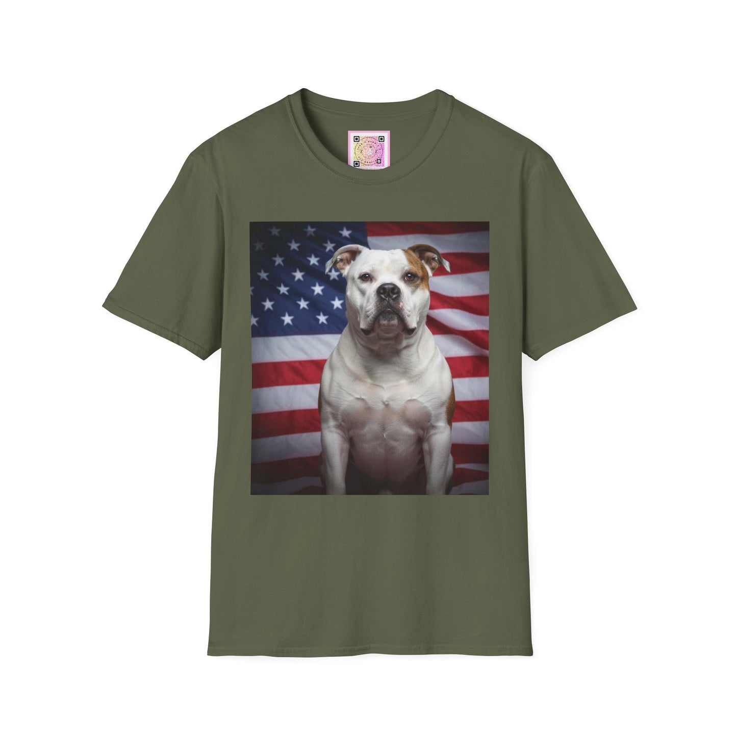 Patriotic T-Shirt — American Flag Dog Tee