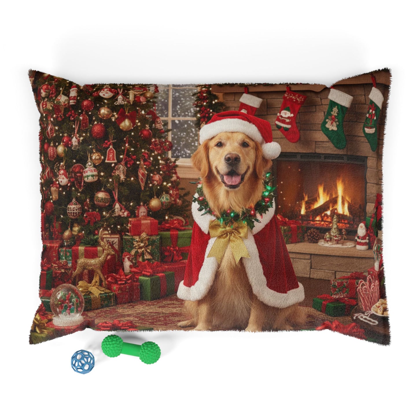 Golden Retriever Santa Pet Bed