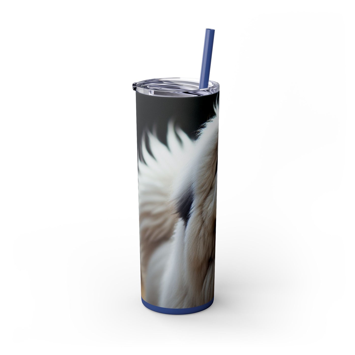 Tatra Shepherd Dog Skinny Tumbler with Straw, 20oz
