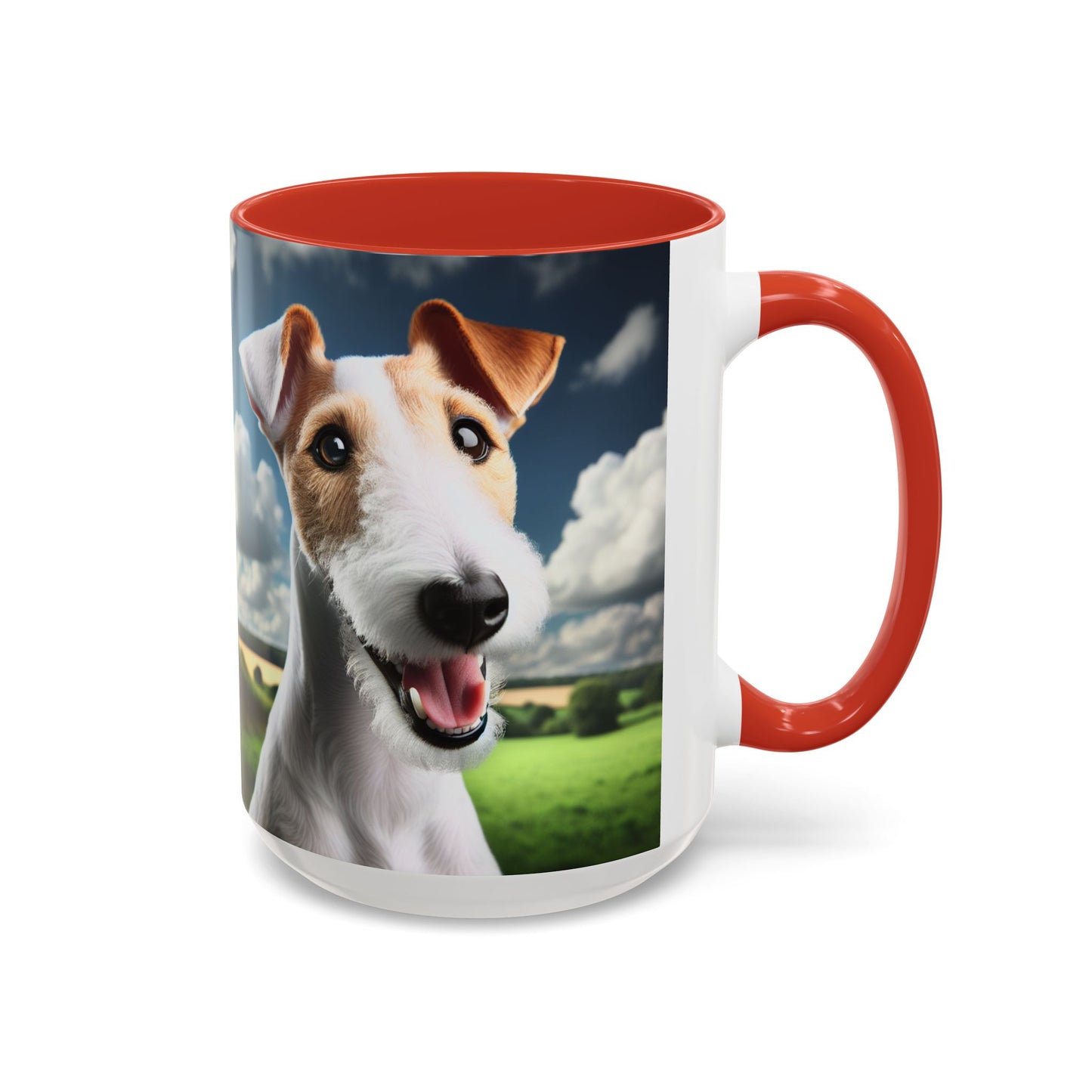 Taza de café con diseño de Fox Terrier de pelo liso: el regalo perfecto para los amantes de los perros.