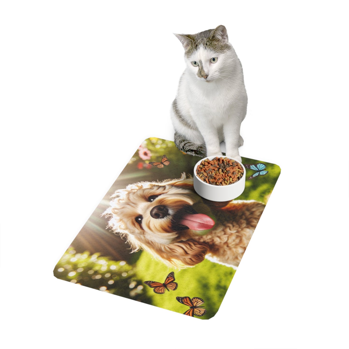 Tapis pour gamelle d'animal (12x18) - Cockapoo