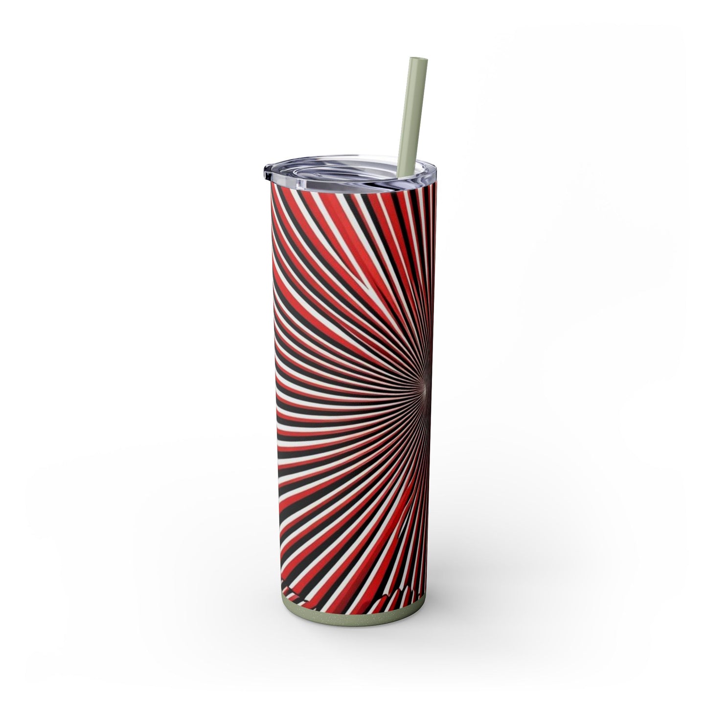 Optical Illusion Skinny Tumbler with Straw, 20oz