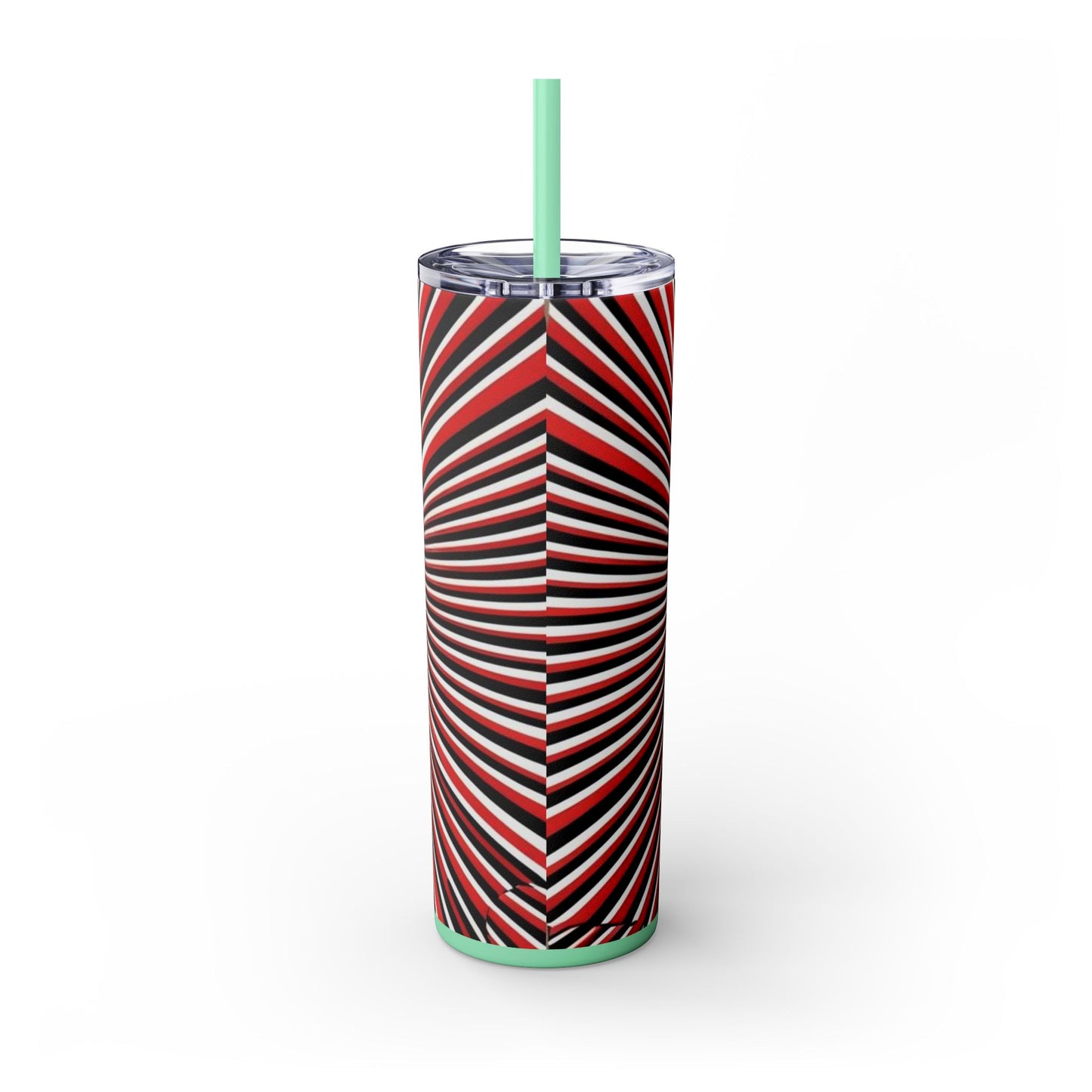Optical Illusion Skinny Tumbler with Straw, 20oz